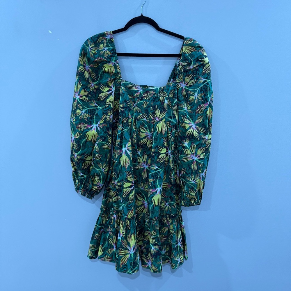 Ulla Johnson Dress Alita Mini in Tigerlily Green - Picture 4 of 7
